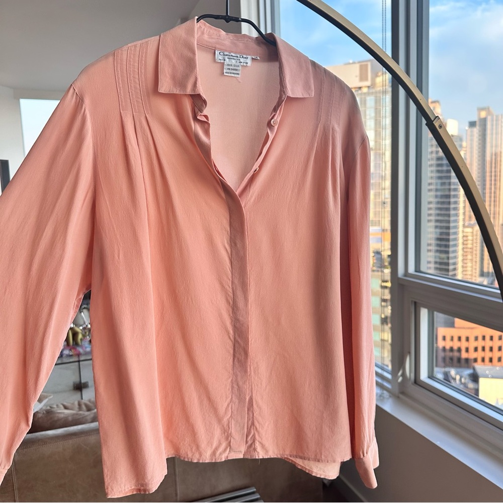 Dior Coral Button-Down Shirt